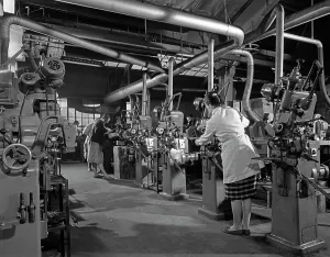 Sharpening Prints: Female workers sharpening saw blades, Sheffield, South Yorkshire, 1963