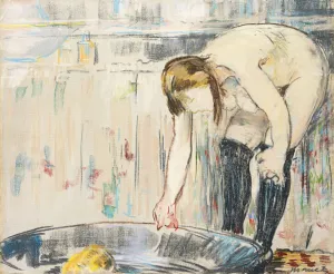 Undergarments Collection: Femme au tub. Artist: Manet, Edouard (1832-1883)