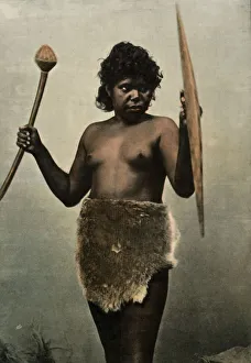 Femme Australienne Chargee Des Armes De Son Mari, (Austrailan Woman with Husbands Weapons Femme Australienne Chargee Des Armes De Son Mari, (Austrailan Woman with Husbands Weapons