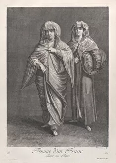 Frank Gallery: Femme d un Franc, allant au Bain, 1714-15. Creator: Unknown