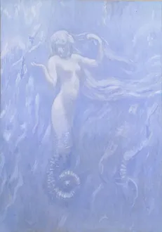 Sirens Prints: Femme hippocampe (Seahorse woman), 1898