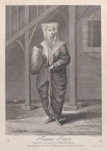Femme Juive, Courtiere qui porte ses Marchandises aux Juenes Dames Turques qui ne peuve Femme Juive, Courtiere qui porte ses Marchandises aux Juenes Dames Turques qui ne peuve