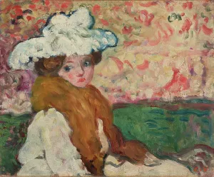 Stylish Prints: Femme a la charlotte, 1903. Creator: Valtat, Louis (1869-1952)