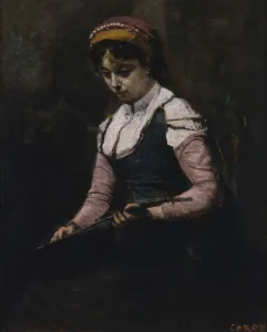 Femme a la Mandoline (Girl with Mandolin) , Between 1860 and 1865 Femme a la Mandoline (Girl with Mandolin) , Between 1860 and 1865