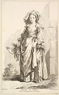 Simon Francois Prints: Femme de Naples, from Recueil de diverses fig. res etrangeres Inventees par F