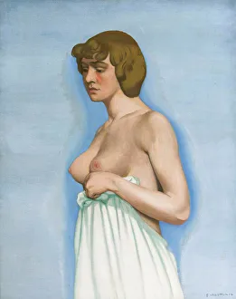Joie De Vivre Prints: Femme tenant sa chemise, 1914. Creator: Vallotton; Felix Edouard (1865-1925)