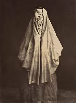Muslims Gallery: Femme turque en toilette de ville, 1870s. Creator: Felix Bonfils