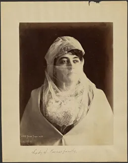 Femme Turque voilee, about 1870-1890. Creator: Gabriel Lekegian
