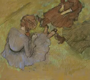 Degas Prints: Femmes assises sur l'herbe (Women sitting on the grass)
