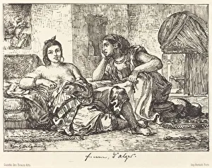 Ferdinand Victor Eug And Xe8 Prints: Femmes d Alger, 1833. Creator: Eugene Delacroix