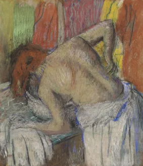 Negligee Collection: Femmes epongeant le dos, c. 1895. Creator: Degas, Edgar (1834-1917)