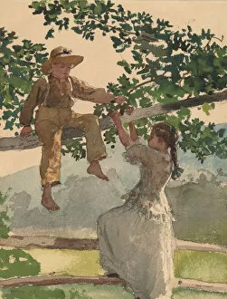 Images Dated 24th June 2021: On the Fence, 1878. Creator: Winslow Homer