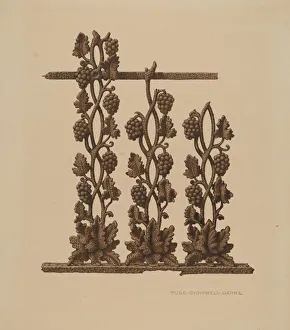 Vineyard Prints: Fence, c. 1940. Creator: Rose Campbell-Gerke