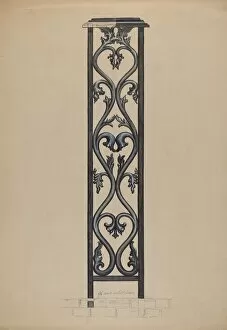 Albert Eyth Gallery: Fence Post, c. 1937. Creator: Albert Eyth