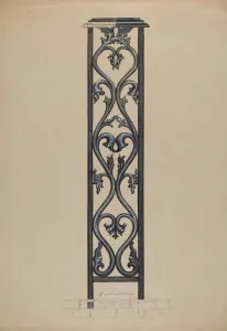Albert Eyth Gallery: Fence Post, c. 1937. Creator: Albert Eyth