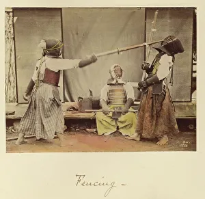 Fencing Prints: Fencing, about 1873-1883. Creator: Shinichi Suzuki I