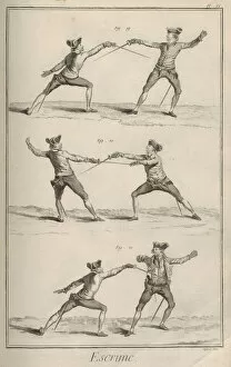 Defehrt Gallery: Fencing. From Encyclopedie by Denis Diderot and Jean Le Rond d Alembert, 1751-1765