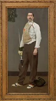 Fencing Prints: The Fencing Master, c1895. Creator: Gari Melchers