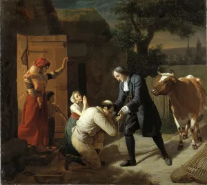 Stolen Prints: Fénélon returns a Stolen Cow to a Peasant, c19th century. Creator: Louis Hersent