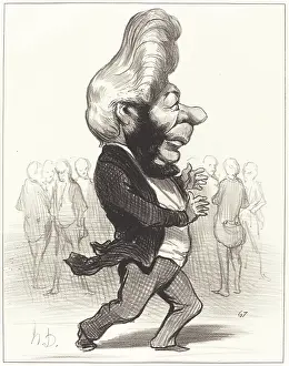 Sideburns Prints: Ferdinand Favre, 1849. Creator: Honore Daumier