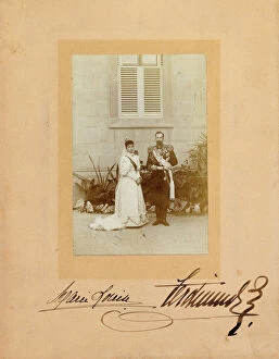 Silver Gelatin Photography Collection: Ferdinand I of Bulgaria with his wife Princess Marie Louise of Bourbon-Parma, 1893