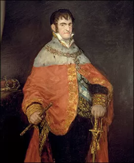 Ferdinand VII, king of Spain, oil by Francisco de Goya
