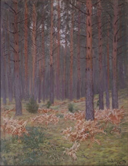 Pastel On Cardboard Collection: Ferns, 1894. Artist: Levitan, Isaak Ilyich (1860-1900)