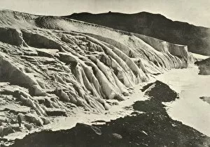Side of Ferrar Glacier. Figure of Man in Lower Left Corner, c1908, (1909)