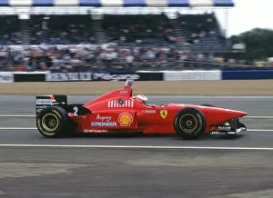 Eddie Gallery: Ferrari F310, Eddie Irvine, 1996 British Grand Prix, Silverstone. Creator: Unknown