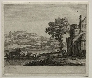 1596 1656 Prints: The Ferry Boat. Creator: Jan van Goyen (Dutch, 1596-1656)
