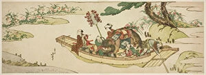 Crowded Collection: Ferry boat, Japan, n. d. Creator: Hokusai