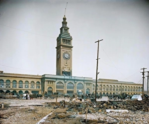 Clock Tower Prints: Ferry Building, San Francisco, Cal. c1906. Creator: Unknown