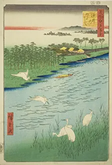 Egret Prints: Ferry Crossing at Sakasai (Sakasai no watashi)