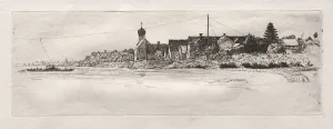 Otto H Bacher American Prints: Ferry at Schwabel Weiss, 1879. Creator: Otto H. Bacher (American, 1856-1909)