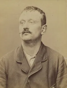 Chimney Sweep Prints: Ferter. Ernest, Charles. 31 ans, ne le 23 / 10 / 62 a Melun (Seine & Marne)