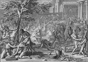 Animal Sacrifice Gallery: Festin a L Honneur du Soleil, le jour du grand Ramy, 1723. Creator: Bernard Picart