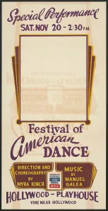 Festival of American Dance, Los Angeles, [193-]. Creator: Unknown