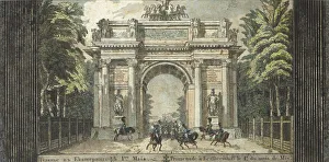 Pushkin Prints: Festival in Catherinehof, 1824-1825. Creator: Hampeln, Carl, von (1794-after 1880)
