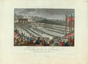 Champ De Mars Prints: The Festival of the Federation at Champ de Mars on 14 July 1790, 1790. Creator: Helman