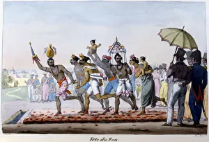 Emmanuel Adolphe Midy Prints: Festival of Fire, India, mid 19th century. Artist: Emmanuel Adolphe Midy