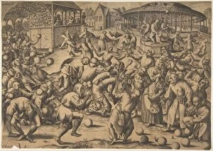 Fool Gallery: The Festival of Fools, after 1570. Creator: Pieter van der Heyden