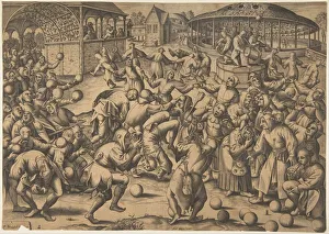 Ball Prints: The Festival of Fools, after 1570. Creator: Pieter van der Heyden
