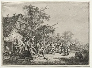1610 1684 Prints: Festival Under the Trellis. Creator: Adriaen van Ostade (Dutch, 1610-1684)