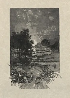 The Festival for the victims of duty, 1884. Creator: Auguste Louis Lepere (French