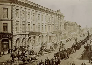 Festivities Prints: Festive procession of firefighters along Bolshaya Street in Krasnoyarsk