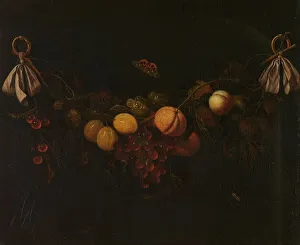 Ripe Prints: Festoon of Fruits, c.1653-c.1658. Creator: Johannes Borman