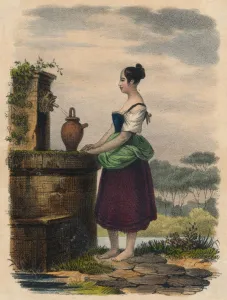 Water Spout Prints: Fetching Water, 19th century? Creator: Unknown