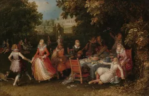 Mandolin Prints: The Fête Champêtre, c.1610. Creator: David Vinckboons