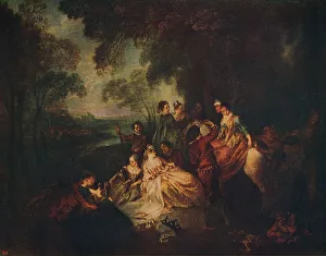 Party Prints: Fete Champetre, c1722, (c1915). Artist: Jean-Baptiste Pater