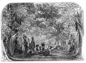Harrison Gallery: The Fete Champetre at Charlton House - the North American Indians encamped in the park